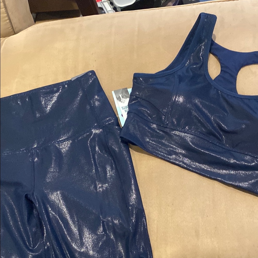 Shiny Blue Activewear Set